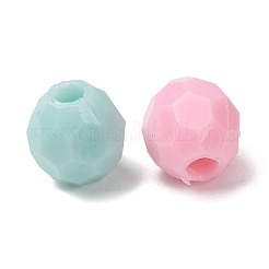 プラスチックビーズ  ロンデル  多面カット  ミックスカラー  8x7.5mm  穴：2.5mm  約2380個/500g&nbsp;KY-Z003-13