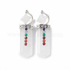 Chakra Themed Natural & Synthetic Mixed Gemstone Big Pendants&nbsp;G-L524-12P