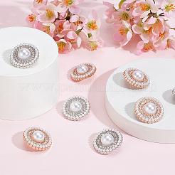 12Pcs 2 Colors Zinc Alloy Rhinestone Shank Buttons&nbsp;FIND-FG0002-92
