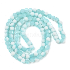 Frosted Crackle Glass Beads Strands&nbsp;GLAA-U001-6mm-M08