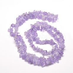 天然ラベンダーアメジストチップビーズ連売り  5~8x5~8mm  穴：1mm  約31.5インチ&nbsp;X-G-M205-35