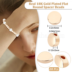 80Pcs Rack Plating Brass Beads&nbsp;KK-BBC0027-38G