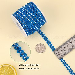 75m 3色メタリックヤーンレースリボン  ジャカードリボン  服飾材料  3個のプラスチック製の空のスプール付き  ミックスカラー  リボン：1/4インチ（8mm）  25m /カラー&nbsp;OCOR-SZ0002-08B