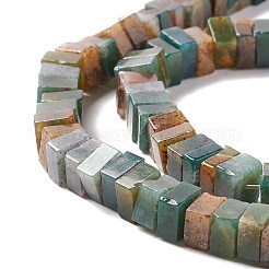 天然石インディアン瑪瑙ビーズ連売り  キューブ  6x6x1.5~3mm  穴：1.4mm  約110~112個/連  15.08~15.47インチ（38.3~39.3cm）&nbsp;G-K326-07