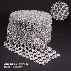 6 Rows Plastic Diamond Mesh Wrap Roll Rhinestone Crystal Ribbon Cake Wedding Decoration&nbsp;OCOR-WH0030-03