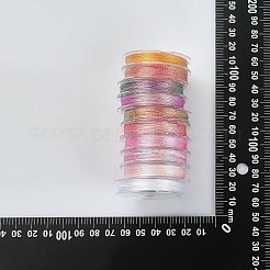 ポリエステル製メタリック糸（10本撚り）3巻  ラウンド  ジュエリー作りのための  ピンク  0.3mm&nbsp;MCOR-CJ0001-07A