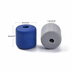 樹脂粘土ビーズ連売り  コラム  カラフル  5~7x6mm  穴：1.5~2mm  約61~69個/連  15.74インチ&nbsp;CLAY-T001-C28