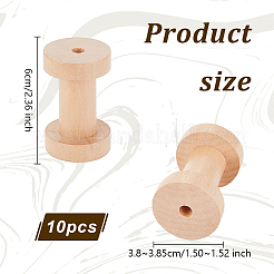 Retro Wood Sewing Cross Stitch Embroidery Thread Storage Bobbins&nbsp;WOOD-WH0124-66