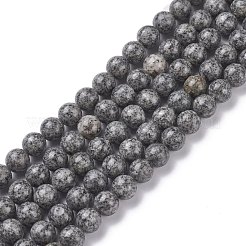 Natural Sesame Jasper/Kiwi Jasper Beads Strands&nbsp;G-F351-8mm