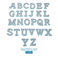 Alphabet Resin Rhinestone Patches&nbsp;DIY-TAC0005-45F