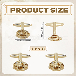 1 Pair Brass Cufflinks&nbsp;BUTT-LP0002-04G