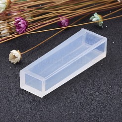 直方体形状のシリコンモールド  レジン型  UVレジン用  エポキシ樹脂ジュエリー作り  ホワイト  49x15x11mm  インナーサイズ：10x6mm&nbsp;AJEW-P039-03