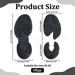靴の修理 合成ゴム 靴底の交換  ブラック  285x113x13mm&nbsp;DIY-WH0899-726A