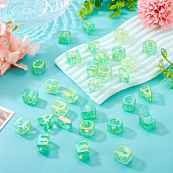 50Pcs 5 Styles UV Plating Rainbow Iridescent Acrylic Beads&nbsp;OACR-TA0004-67D