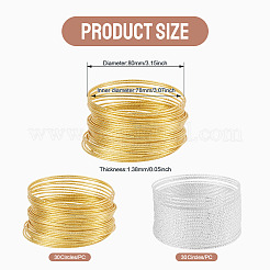 2Pcs 2 Colors Textured Iron Memory Beading Wire for Wire Wrap DIY Jewelry Making&nbsp;MW-TA0001-06B