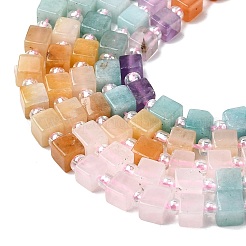 Natural Rose Quartz & Red Aventurine & Amethyst & Yellow Aventurine & Dyed White Jade Beads Strands&nbsp;G-H333-03B