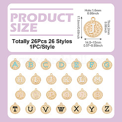 26Pcs 26 Styles Alloy Enamel Pendants&nbsp;ENAM-TA0003-49