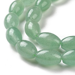 天然石グリーンアベンチュリンビーズ連売り  ライス  12~12.5x8mm  穴：1.2mm  約31個/連  15.04''（38.2センチメートル）&nbsp;X-G-D481-02