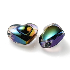 UV Plating Rainbow Iridescent Transparent Acrylic Beads&nbsp;OACR-C007-04F