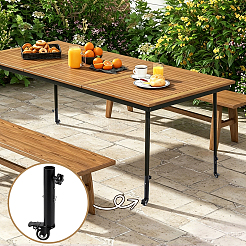 1Set Steel & Polyurethane Table Legs with Casters&nbsp;AJEW-DL0001-46