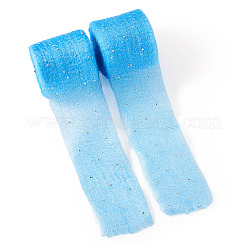 2Rolls Polyester Hot-fix Rhinestone Raw Edges Ribbon&nbsp;OCOR-TA0003-95K