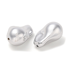 CCBプラスチックビーズ  ナゲット  プラチナ  22x14x12mm  穴：2mm&nbsp;CCB-B003-06P