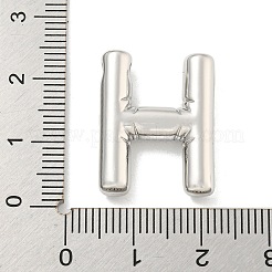 ラックメッキ真鍮チャーム  長持ちメッキ  鉛フリー＆カドミウムフリー  レターチャーム  文字h  22x17x5mm  穴：3x1.5mm&nbsp;KK-R143-21P-H