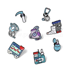 8Pcs 8 Styles Medical Theme Enamel Pins&nbsp;JEWB-CJ0003-62