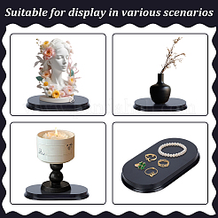 Oval Wooden Chassis Display Pedestals&nbsp;LS-ODIS-WH0025-274B