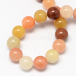 Natural Topaz Jade Bead Strands&nbsp;G-R193-06-8mm