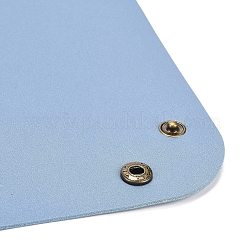 スナップボタン付きPVCレザー収納トレイボックス  キー用  電話  コイン  財布  腕時計  正方形  ライトスチールブルー  250x250x1.5mm&nbsp;LS-AJEW-D050-01A-03AB