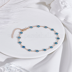 1Pc Ethnic Style Evil Eye Link Chain Bracelets for Women&nbsp;BJEW-LP0004-15