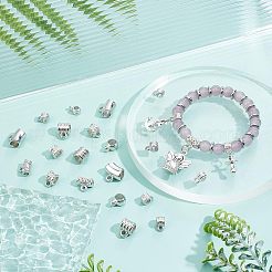 400スタイルccbプラスチックチューブベイル8個  ループベイル  チューブ  プラチナ  11x5x8mm  穴：1.5mm  50個/スタイル&nbsp;CCB-FH0001-12