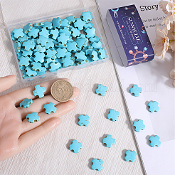 100Pcs Synthetic Turquoise Dyed Beads&nbsp;TURQ-SC0001-27