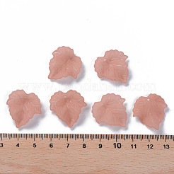 クリアつや消しアクリルリーフペンダント  チョコレート  約24mm長  22.5 mm幅  厚さ3mm  穴：1mm&nbsp;X-PAF002Y-6