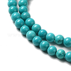 天然石ハウライトビーズ連売り  染め  ラウンド  ターコイズ  3mm  穴：0.8mm  約130~133個/連  15.39~15.75インチ（39.1~40cm）&nbsp;G-C025-15B