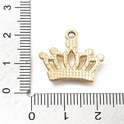 合金ラインストーンペンダント  UVメッキ  クラウン  ゴールドカラー  18.5x20.5x3mm  穴：1.6mm&nbsp;FIND-U026-19G