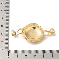 Brass ABS Imitation Pearl Fold Over Clasps&nbsp;KK-K389-006G