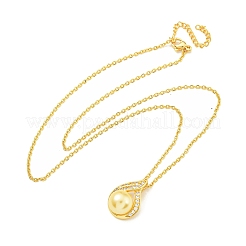 Ion Plating(IP) 304 Stainless Steel Cable Chain Necklaces&nbsp;NJEW-H040-03G