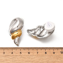 304 Stainless Steel Two Tone Stud Earrings&nbsp;EJEW-G422-04GP-03