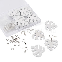 DIY Monstera Leaf Dangle Earring Making Kits&nbsp;DIY-TA0008-38