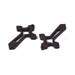 宗教木のペンダント  クロス  ココナッツブラウン  47.5x32x4mm  穴：1.8mm&nbsp;WOOD-T032-47
