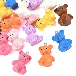 16Pcs 8 Colors 3D Resin Pendants&nbsp;RESI-YW0006-03