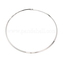 4mm 304ステンレス製チョーカーネックレス  硬いネックレス  変色なし  ステンレス鋼色  内径：5.63インチ（14.3cm）&nbsp;SA-CBA725A-23P