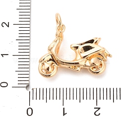 旅をテーマにした真鍮ペンダント  ゴールドカラー  丸カン付き  オートバイ  16.5x22.5x5.5mm  穴：4mm&nbsp;LS-KK-K301-01B-G