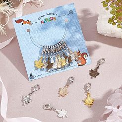 Alloy Maple Leaf Pendant Decorations&nbsp;HJEW-PH01538