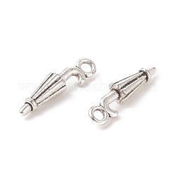 亜鉛チベット風合金ペンダント  カドミウムフリー＆ニッケルフリー＆鉛フリー  umbrell  アンティークシルバー  19x4mm  穴：1mm&nbsp;PALLOY-ZN44853-AS-FF