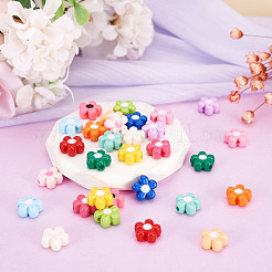 30Pcs 15 Colors Baking Paint Opaque Acrylic Beads&nbsp;MACR-TA0003-04