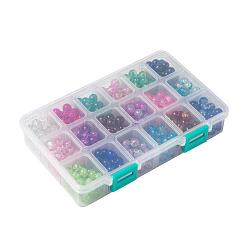 18 Colors Spray Painted Crackle Glass Beads&nbsp;CCG-JP0001-02