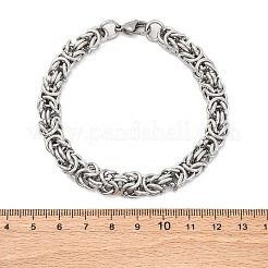 304 Stainless Steel Byzantine Chains Bracelets for Women Men&nbsp;BJEW-R018-16P